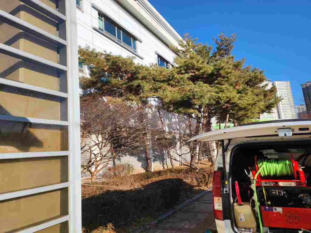 서대문구 건물 외부 고압세척 작업